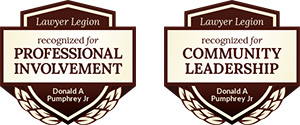 Donald A Pumphrey Jr has earned recognition for professional involvement by Lawyer Legion